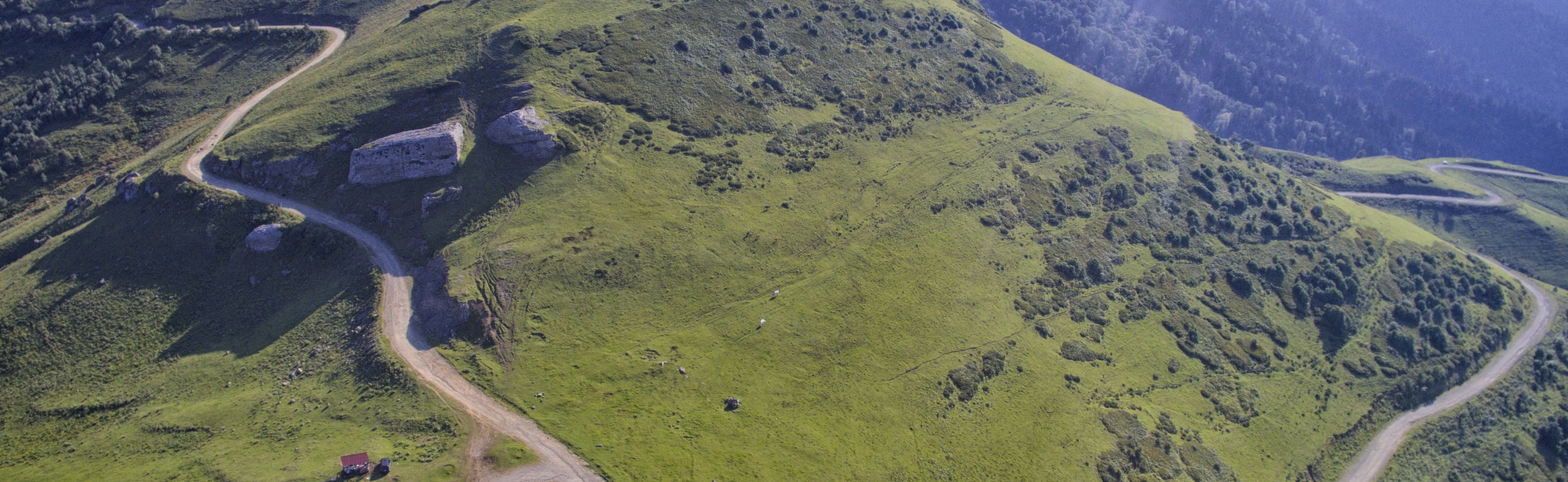 Winding mountain road near Kutaisi perfect for a road trip rental car